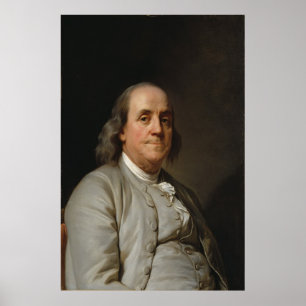 BENJAMIN FRANKLIN av Joseph Siffred Duplessis Poster