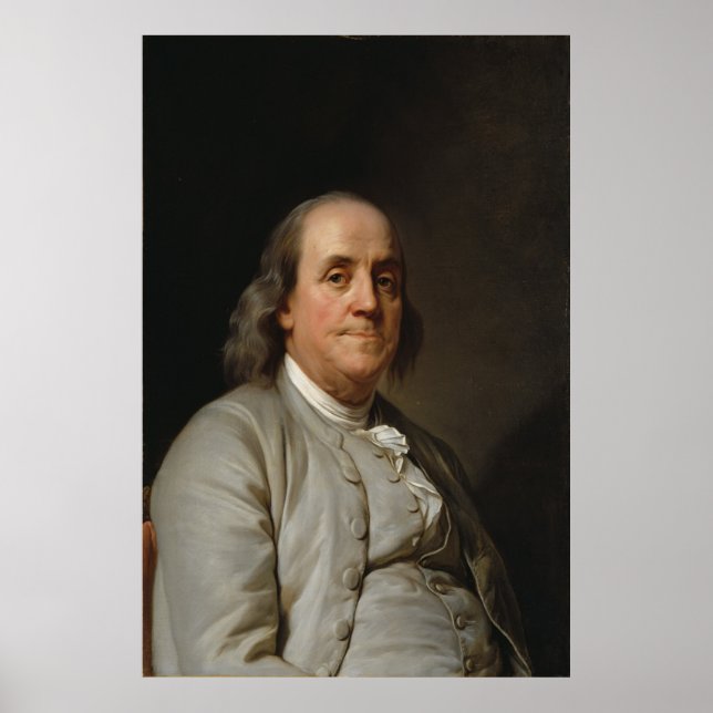 BENJAMIN FRANKLIN av Joseph Siffred Duplessis Poster (Framsidan)