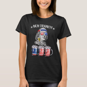 Benjamin Franklin Beer Ame, 4:e juli T Shirt