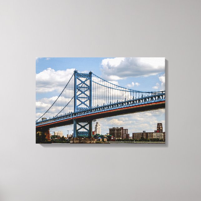Benjamin Franklin Bridge, Philadelphia, PA Canvastryck (Framsida)