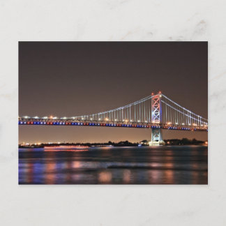 Benjamin Franklin Bridge Postcard Vykort