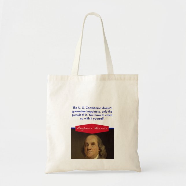 Benjamin Franklin Budget Tote Tygkasse (Framsidan)