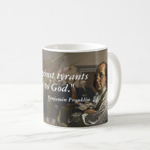 Benjamin Franklin-citat i Rebeljekaféet Mugg
