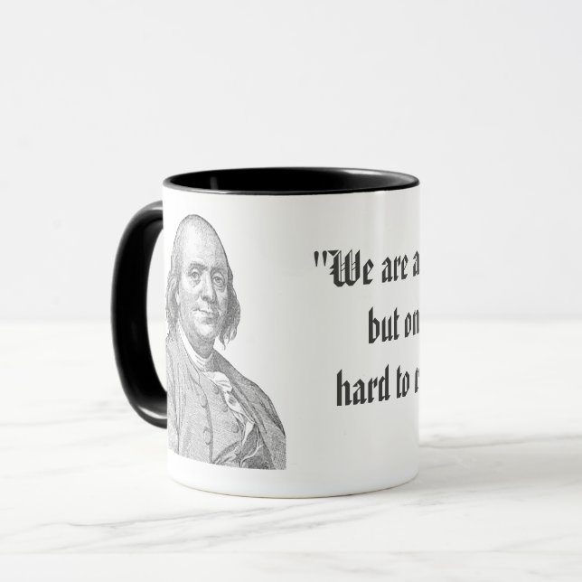 Benjamin Franklin-citat Mugg (Framsida vänster)