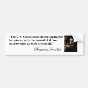 Benjamin Franklin citationstecken Bildekal