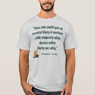 Benjamin Franklin citationstecken T-shirt