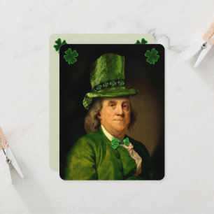 Benjamin Franklin Clover St Patrick's Day Inbjudningar