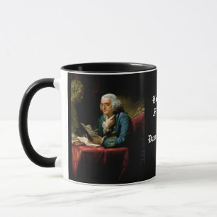 Benjamin Franklin från David Martin 1767 Mugg