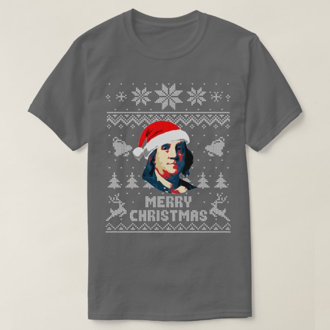 Benjamin Franklin God jul T Shirt (Design framsida)