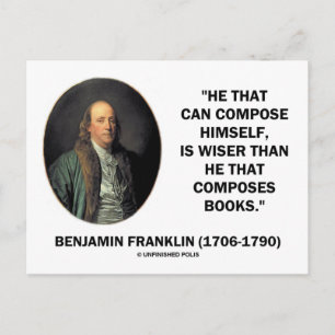 Benjamin Franklin gör sig själv till Wiser Than Vykort