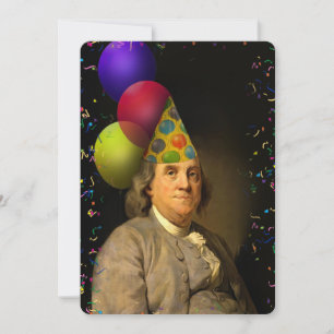 Benjamin Franklin Grattis på födelsedagen Inbjudningar