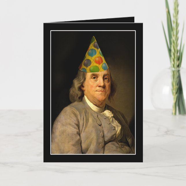 Benjamin Franklin Grattis på födelsedagen Kort (Framsida)