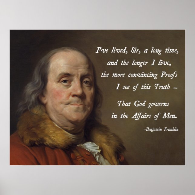 Benjamin Franklin Gud Poster (Framsidan)