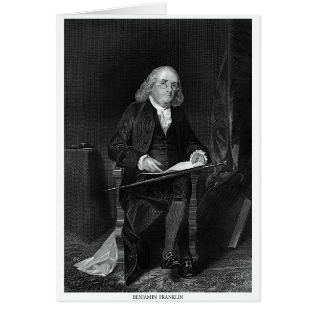 Benjamin Franklin Hälsningskort (Framsidan)