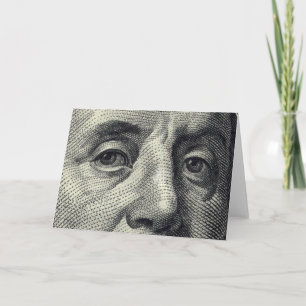 Benjamin Franklin-hälsningskort (Money Inside) Kort