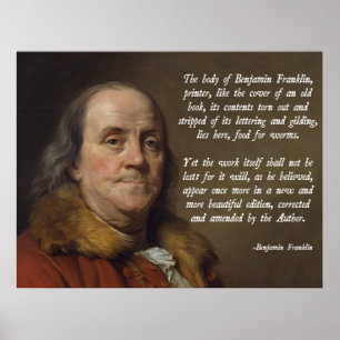 Benjamin Franklin himmel Poster