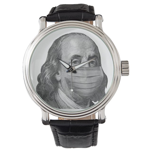 Benjamin Franklin i mask Armbandsur (Framsida)