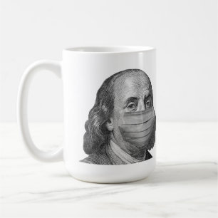Benjamin Franklin i mask Kaffemugg