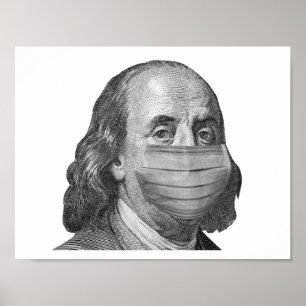 Benjamin Franklin i mask Poster