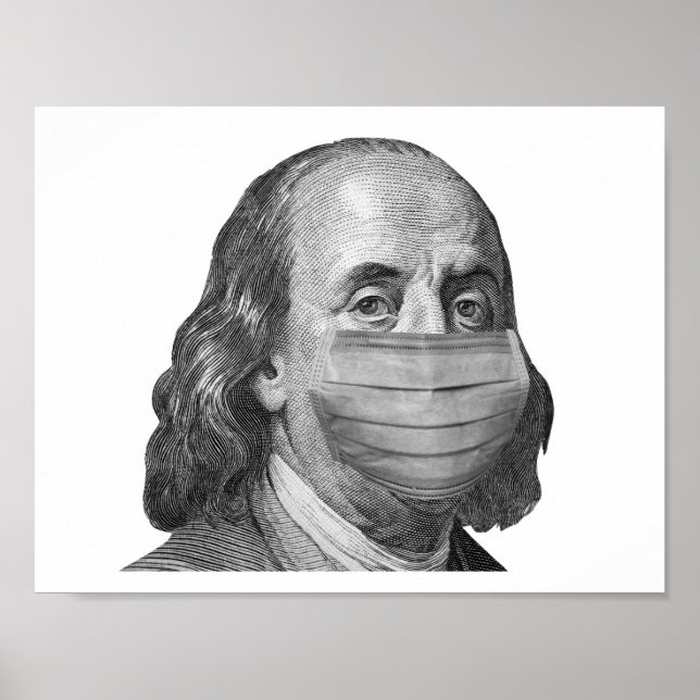 Benjamin Franklin i mask Poster (Framsidan)