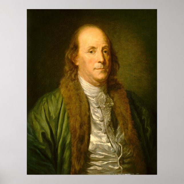 Benjamin Franklin - Jean-Baptiste Greuze Fine Art Poster (Framsidan)