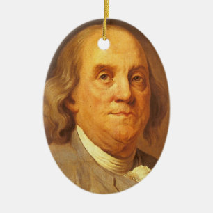 Benjamin Franklin Julgransprydnad Keramik