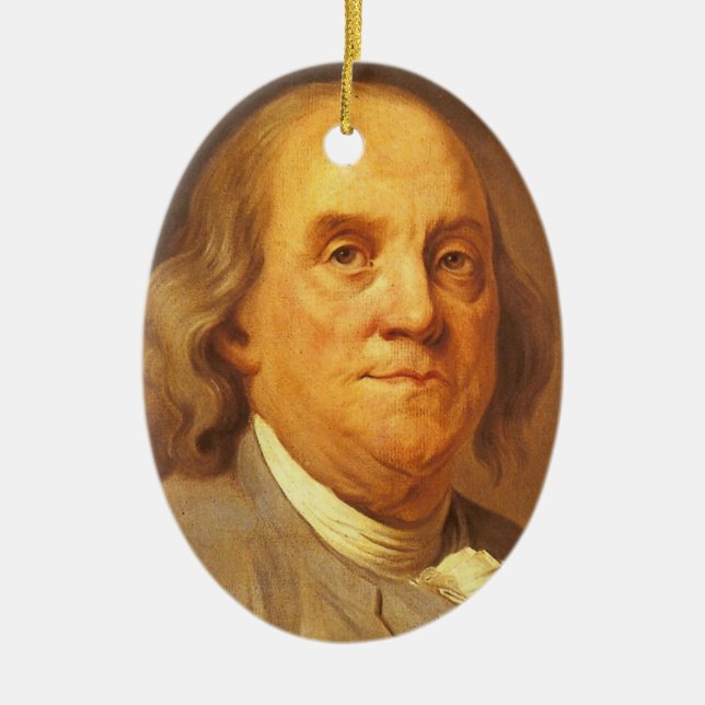 Benjamin Franklin Julgransprydnad Keramik (Framsidan)