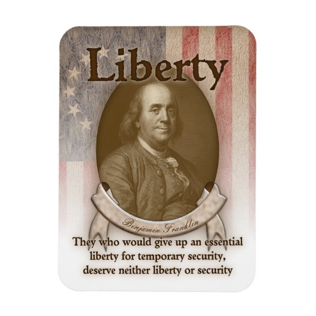 Benjamin Franklin - Liberty Magnet (Vertikal)
