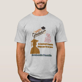 Benjamin Franklin Motto grå T Shirt
