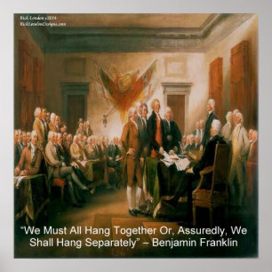 Benjamin Franklin och självständighetsförklaring Poster