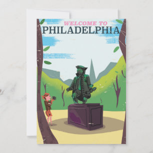 Benjamin Franklin Philadelphia skämtteckning Träpo Inbjudningar