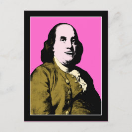 Benjamin Franklin Pop Art Stil Vykort