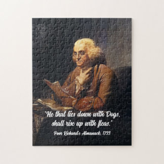 Benjamin Franklin Quote - Customize Jigsaw Puzzle Pussel