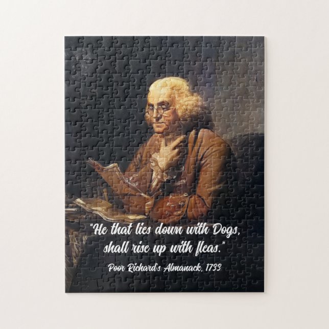 Benjamin Franklin Quote - Customize Jigsaw Puzzle Pussel (Vertikal)