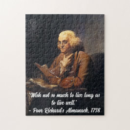 Benjamin Franklin Quote -Customize Pussel