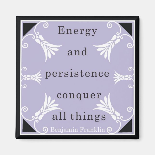 Benjamin Franklin Quote Magnet (Framsidan)