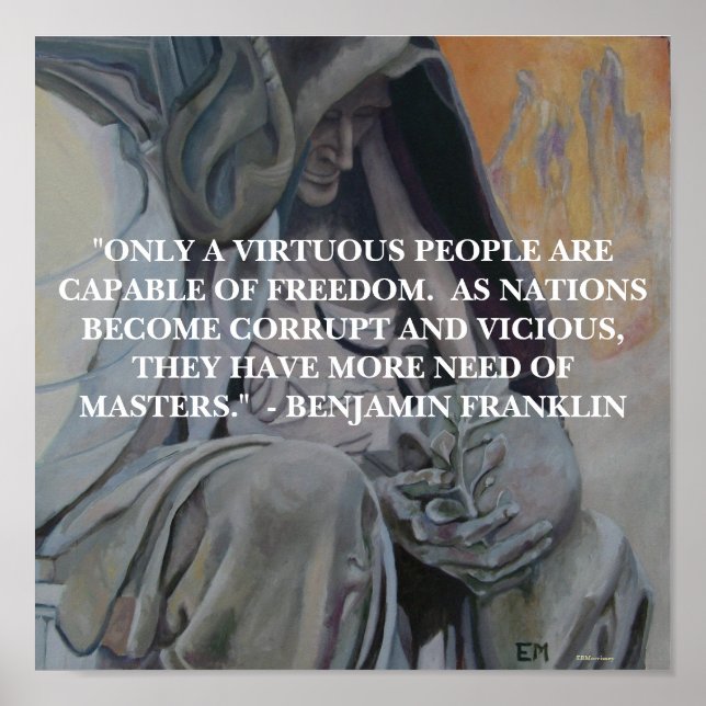 BENJAMIN FRANKLIN QUOTE - POSTER (Framsidan)
