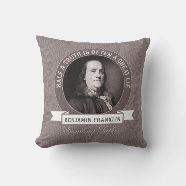 Benjamin Franklin Quote Truth and Misinformation Kudde (Framsida)