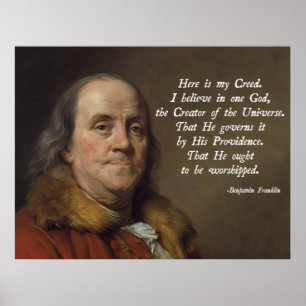 Benjamin Franklin religion Poster