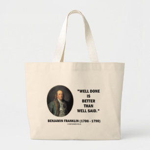Benjamin Franklin sade brunnen gjort bättre än v Jumbo Tygkasse