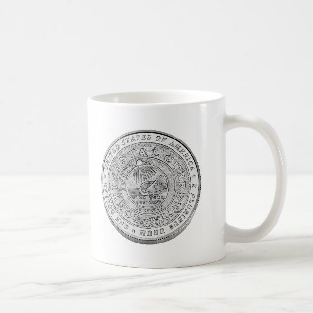 Benjamin Franklin silver myntar Kaffemugg (Höger)