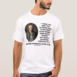Benjamin Franklin som gör bra till det fattiga Tee