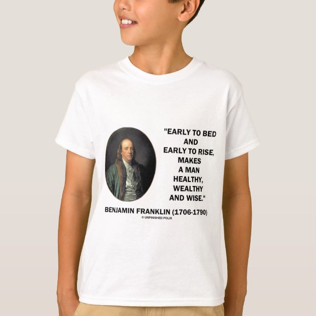Benjamin Franklin sunt förmöget klokt T Shirt (Framsida)