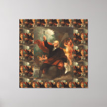 Benjamin Franklin Teckning Electricity från Himlar