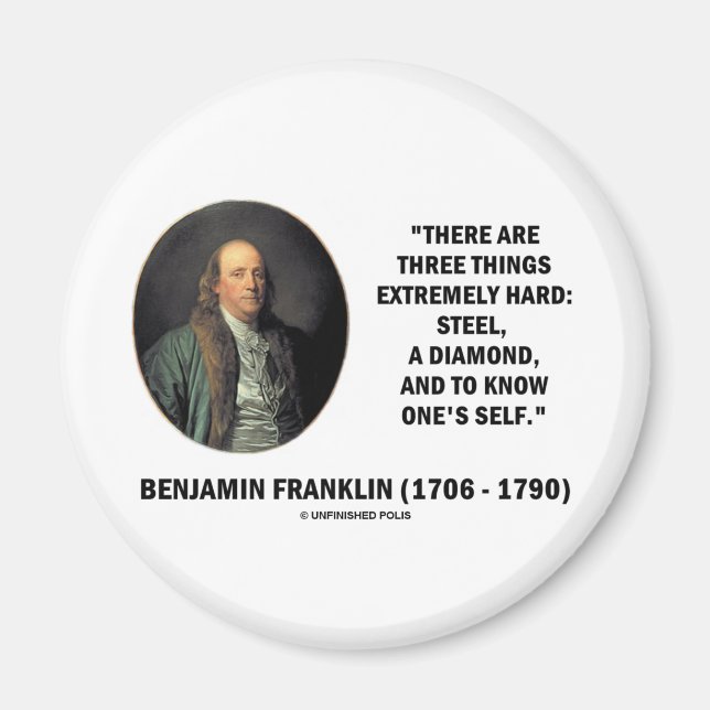Benjamin Franklin Tre Sak är extremt hård Magnet (Framsidan)