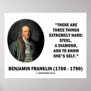 Benjamin Franklin Tre Sak är extremt hård Poster