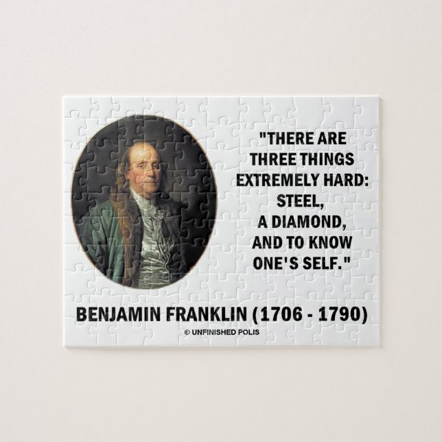Benjamin Franklin Tre Saker Extremt Svåra Pussel (Horisontell)