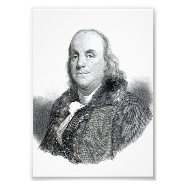 Benjamin Franklin usa president united states amer Fototryck (Framsidan)