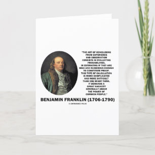 Benjamin Franklin utvärderande Kort