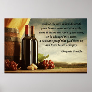 Benjamin Franklin vincitationstecken Poster